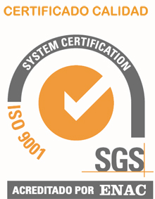 Estamos certificados con ISO 9001 por ENAC/SGS